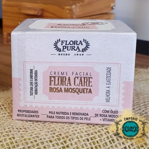 CREME FACIAL - ROSA MOSQUETA FLORA CARE 100G | FLORA PURA